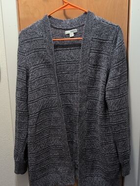 Sonoma Heather Blue Open-Front Knit Cardigan